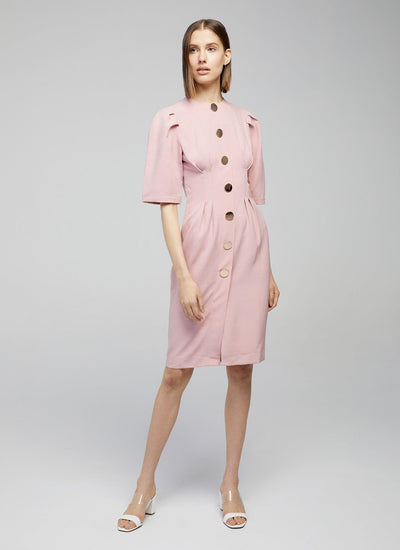 Blush pink midi cocktail dress