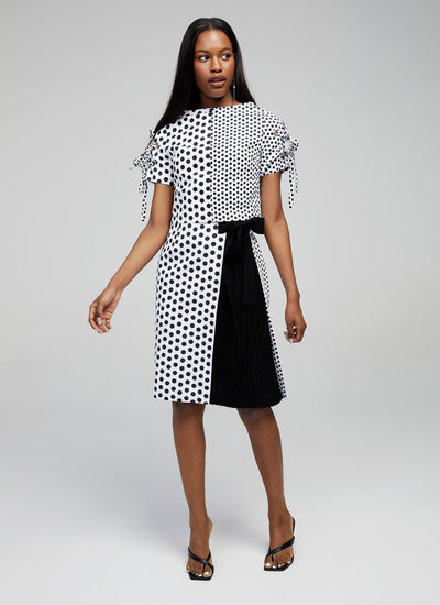 Black and white polka dots crop top